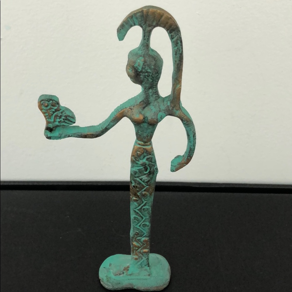METAL SCULPTURE GREEK GODDESS ATHENA - Picture 4 of 13